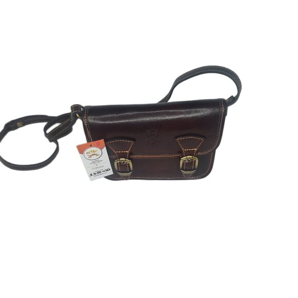 Genuine Charlie Leather "Elena" Crossbody Espresso/Brown-NWT - Picture 10 of 11
